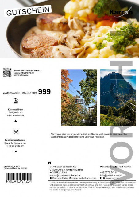 Wertgutschein Panoramarestaurant